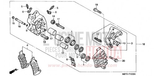 FRONT BRAKE CALIPER (1) XL1000VY de 2000